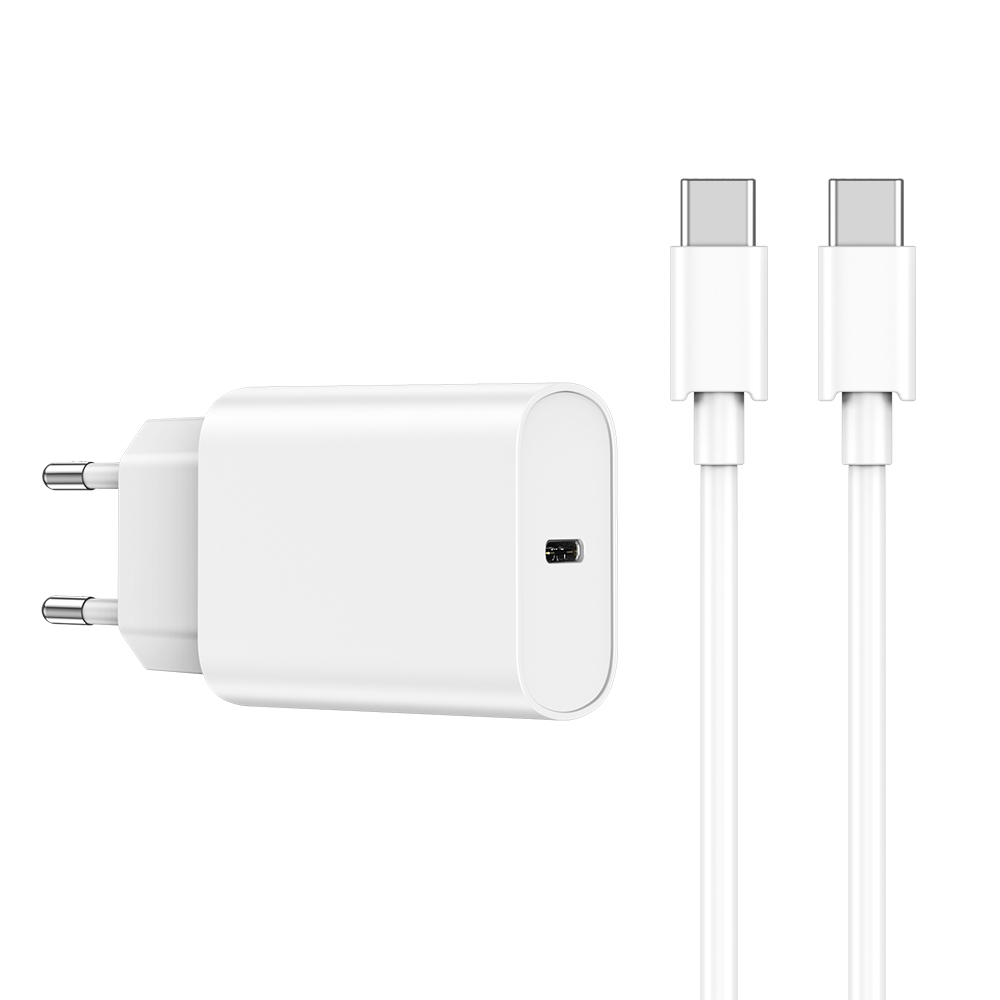 WiWU Quick PD Fast Charger With Cable Type-C To Type-C U023 25W